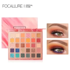 FOCALLURE 30 Colors Ultra Matte Shade Eyeshadow Palette High Texture Shimmer Long-Lasting Waterproof Eye Makeup Cosmetic