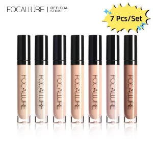 FOCALLURE 7 Pcs/Set Full Coverage Face Concealer Cream Moisturizing Waterproof Long Lasting Foundation Contour Makeup Cosmetics