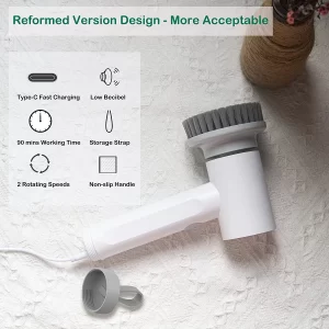 Household Cleaning Brush Kitchen Gadgets Cleaning Products for Home Wireless Clean Brush Home Gadgets Electric Spin Scrubber