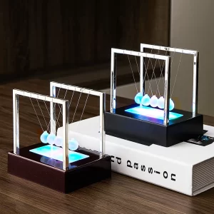 Office Desktop Decoration Development Educational Desk Toy Luminous Balance Steel Newton’s Pendulum Physics Science Pendulum