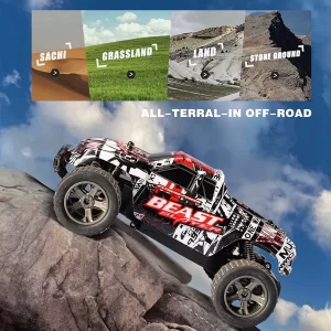RC Monster Truck High Speed Off-Road Crawler Drift Radio Controlled Buggy 1/20 Scale Rally Remote Control Car Kid Toys For Boys