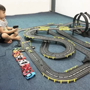 Track Racing Car Big Adventure Manual Electric Remote Control Boy’s Double Competition Children’s Day Gift Parent-child Game Toy