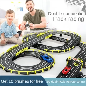 Track Racing Car Big Adventure Manual Electric Remote Control Boy’s Double Competition Children’s Day Gift Parent-child Game Toy
