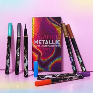 UCANBE 7pcs/lot Liquid Eyeliner Virbant Metallic Shimmer Eyeliner Pen Waterproof Glitter Eye Liner Colored Women Eye Makeup
